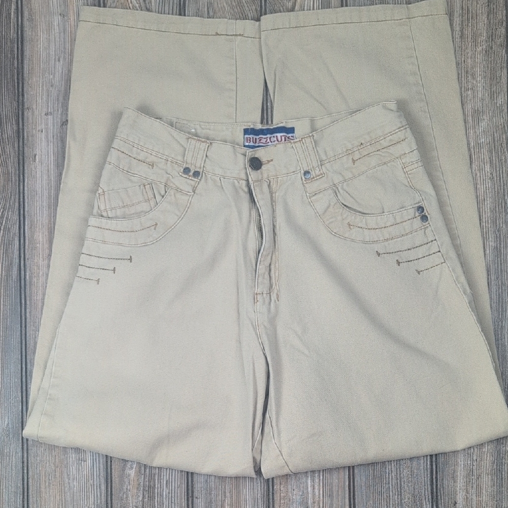 Buzzcuts Vintage Y2K Tan Wide Leg Skater Pants - Size 18​